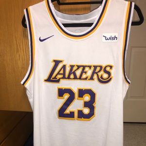 Lebron James Nike Lakers Jersey White New